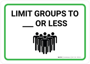 Limit Groups to _ or Less with Icon Landscape - Wall Sign