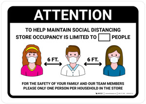 Attention Store Occupancy Is Limited with Icons Landscape - Wall Sign