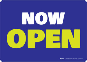 Now Open Blue/Green Landscape - Wall Sign
