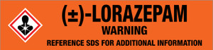 (¬¨¬±)-Lorazepam [CAS# 846-49-1] - GHS Pipe Marking Label