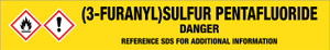 (3-Furanyl)sulfur pentafluoride [CAS# 917567-74-9] - GHS Pipe Marking Label