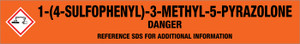 1-(4-Sulfophenyl)-3-Methyl-5-Pyrazolone [CAS# 89-36-1] - GHS Pipe Marking Label