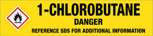 1-Chlorobutane [CAS# 109-69-3] - GHS Pipe Marking Label