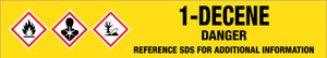 1-Decene [CAS# 872-05-9] - GHS Pipe Marking Label