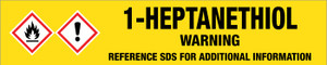 1-Heptanethiol [CAS# 1639-09-4] - GHS Pipe Marking Label