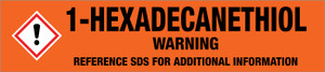 1-Hexadecanethiol [CAS# 2917-26-2] - GHS Pipe Marking Label