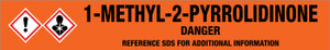 1-Methyl-2-pyrrolidinone [CAS# 872-50-4] - GHS Pipe Marking Label