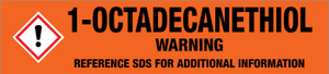 1-Octadecanethiol [CAS# 2885-00-9] - GHS Pipe Marking Label