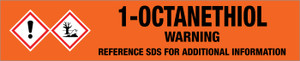 1-Octanethiol [CAS# 111-88-6] - GHS Pipe Marking Label
