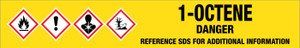 1-Octene [CAS# 111-66-0] - GHS Pipe Marking Label