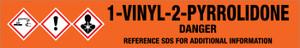 1-Vinyl-2-pyrrolidone [CAS# 88-12-0] - GHS Pipe Marking Label