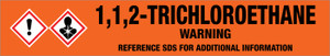 1,1,2-Trichloroethane [CAS# 79-00-5] - GHS Pipe Marking Label