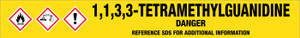 1,1,3,3-Tetramethylguanidine [CAS# 80-70-6] - GHS Pipe Marking Label