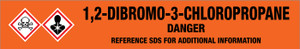 1,2-Dibromo-3-chloropropane [CAS# 96-12-8] - GHS Pipe Marking Label