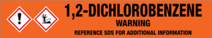 1,2-Dichlorobenzene [CAS# 95-50-1] - GHS Pipe Marking Label