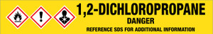 1,2-Dichloropropane [CAS# 78-87-5] - GHS Pipe Marking Label