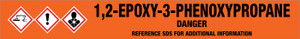 1,2-Epoxy-3-phenoxypropane [CAS# 122-60-1] - GHS Pipe Marking Label