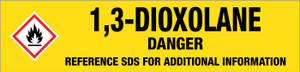 1,3-Dioxolane [CAS# 646-06-0] - GHS Pipe Marking Label