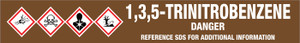 1,3,5-Trinitrobenzene [CAS# 99-35-4] - GHS Pipe Marking Label