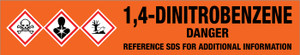 1,4-Dinitrobenzene [CAS# 100-25-4] - GHS Pipe Marking Label