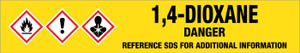 1,4-Dioxane [CAS# 123-91-1] - GHS Pipe Marking Label