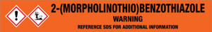 2-(Morpholinothio)benzothiazole [CAS# 102-77-2] - GHS Pipe Marking Label