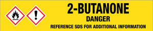 2-Butanone [CAS# 78-93-3] - GHS Pipe Marking Label