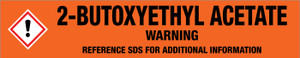 2-Butoxyethyl Acetate [CAS# 112-07-2] - GHS Pipe Marking Label
