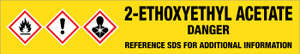 2-Ethoxyethyl Acetate [CAS# 111-15-9] - GHS Pipe Marking Label