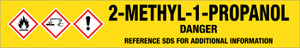 2-Methyl-1-propanol [CAS# 78-83-1] - GHS Pipe Marking Label