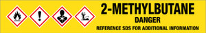 2-Methylbutane [CAS# 78-78-4] - GHS Pipe Marking Label
