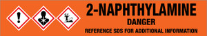2-Naphthylamine [CAS# 91-59-8] - GHS Pipe Marking Label