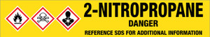 2-Nitropropane [CAS# 79-46-9] - GHS Pipe Marking Label
