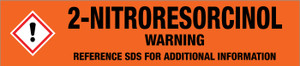 2-Nitroresorcinol [CAS# 601-89-8] - GHS Pipe Marking Label