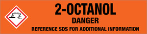 2-Octanol [CAS# 123-96-6] - GHS Pipe Marking Label