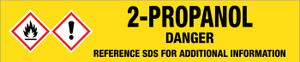 2-Propanol [CAS# 67-63-0] - GHS Pipe Marking Label
