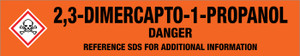 2,3-Dimercapto-1-propanol [CAS# 59-52-9] - GHS Pipe Marking Label