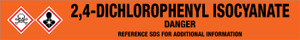 2,4-Dichlorophenyl Isocyanate [CAS# 2612-57-9] - GHS Pipe Marking Label