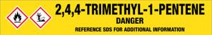 2,4,4-Trimethyl-1-pentene [CAS# 107-39-1] - GHS Pipe Marking Label
