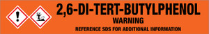 2,6-Di-tert-butylphenol [CAS# 128-39-2] - GHS Pipe Marking Label
