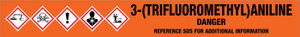 3-(Trifluoromethyl)aniline [CAS# 98-16-8] - GHS Pipe Marking Label