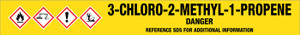 3-Chloro-2-methyl-1-propene [CAS# 563-47-3] - GHS Pipe Marking Label