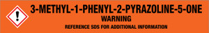 3-Methyl-1-phenyl-2-pyrazoline-5-one [CAS# 89-25-8] - GHS Pipe Marking Label