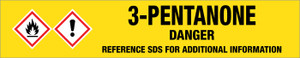 3-Pentanone [CAS# 96-22-0] - GHS Pipe Marking Label