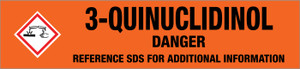 3-Quinuclidinol [CAS# 1619-34-7] - GHS Pipe Marking Label