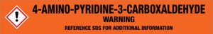 4-Amino-pyridine-3-carboxaldehyde [CAS# 42373-30-8] - GHS Pipe Marking Label