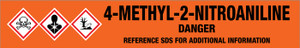 4-Methyl-2-nitroaniline [CAS# 89-62-3] - GHS Pipe Marking Label