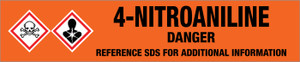 4-Nitroaniline [CAS# 100-01-6] - GHS Pipe Marking Label