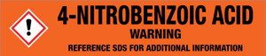 4-Nitrobenzoic acid [CAS# 62-23-7] - GHS Pipe Marking Label