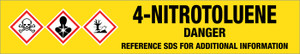 4-Nitrotoluene [CAS# 99-99-0] - GHS Pipe Marking Label